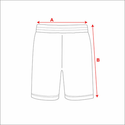Mens High Performance Basketball Shorts High Thigh measurement diagram