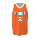 Custom Horns Core Basketball Singlet (Front View) - Coast 2 Coast Sports