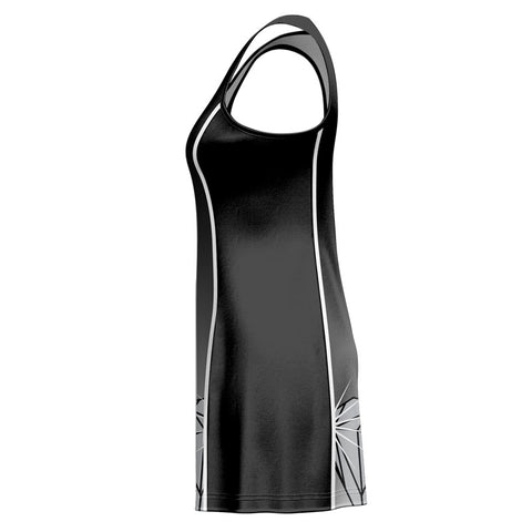 Custom Black Diamonds Netball Dress Side View