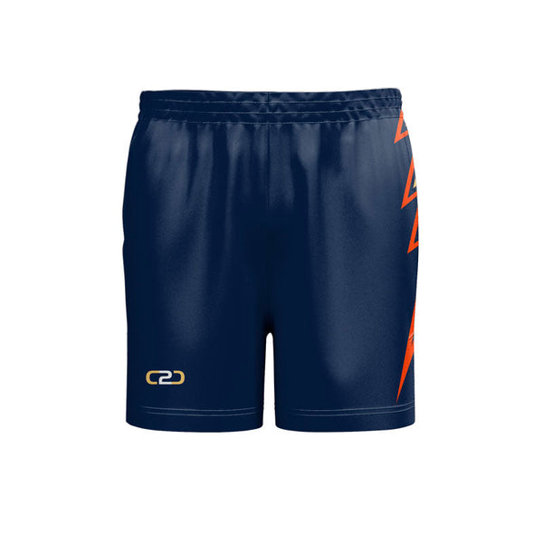 Custom The Bay Basketball Shorts Mid Thigh Front View